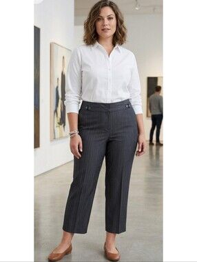 Larry Levine Gray Trousers Size 14 P